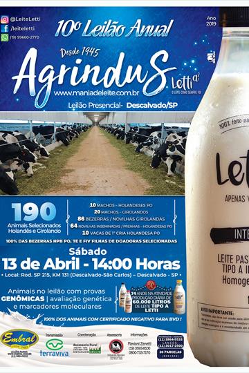 10º LEILÃO ANUAL AGRINDUS S/A 10º LEILÃO ANUAL AGRINDUS S/A