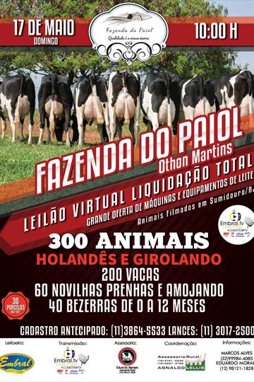 LEILÃO ON LINE | LIQUIDAÇÃO TOTAL REBANHO HOLANDÊS E GIROLANDO | MÁQUINAS E EQUIPAMENTOS DE LEITE LEILÃO ON LINE | LIQUIDAÇÃO TOTAL REBANHO HOLANDÊS E GIROLANDO | MÁQUINAS E EQUIPAMENTOS DE LEITE