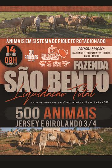 MEGA LIQUIDAÇÃO TOTAL GADO GIROLANDO | VIRTUAL<br>FAZENDA SÃO BENTO MEGA LIQUIDAÇÃO TOTAL GADO GIROLANDO | VIRTUAL<br>FAZENDA SÃO BENTO