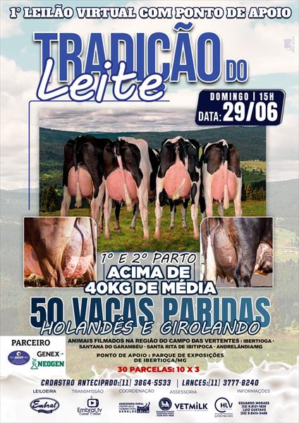 1º LEILÃO VIRTUAL C/ PONTO DE APOIO TRADIÇÃO DO LEITE | GADO HOLANDÊS E GIROLANDO 1º LEILÃO VIRTUAL C/ PONTO DE APOIO TRADIÇÃO DO LEITE | GADO HOLANDÊS E GIROLANDO